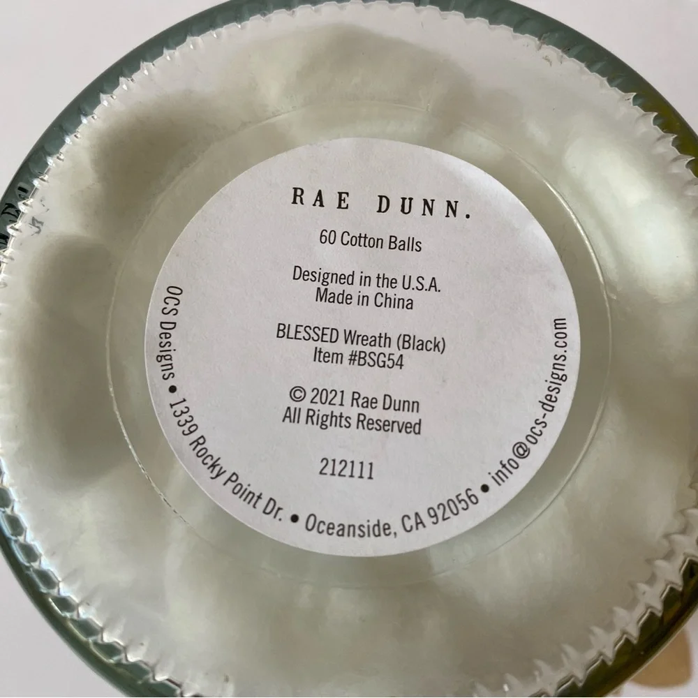 NWT Rae Dunn BLESSED Cotton Ball Jar